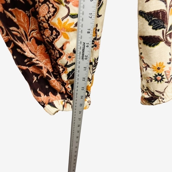 Anthropologie Multicolored Floral Smocked Balloon Leg Pants - Picture 8 of 8